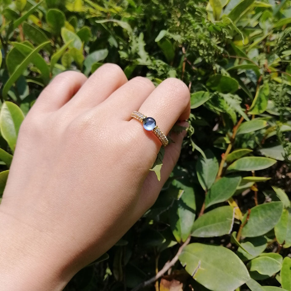Elizabeth Quartz 18K Gold Vermeil Ring - Rings - Pretland | Spiritual Crystals & Jewelry