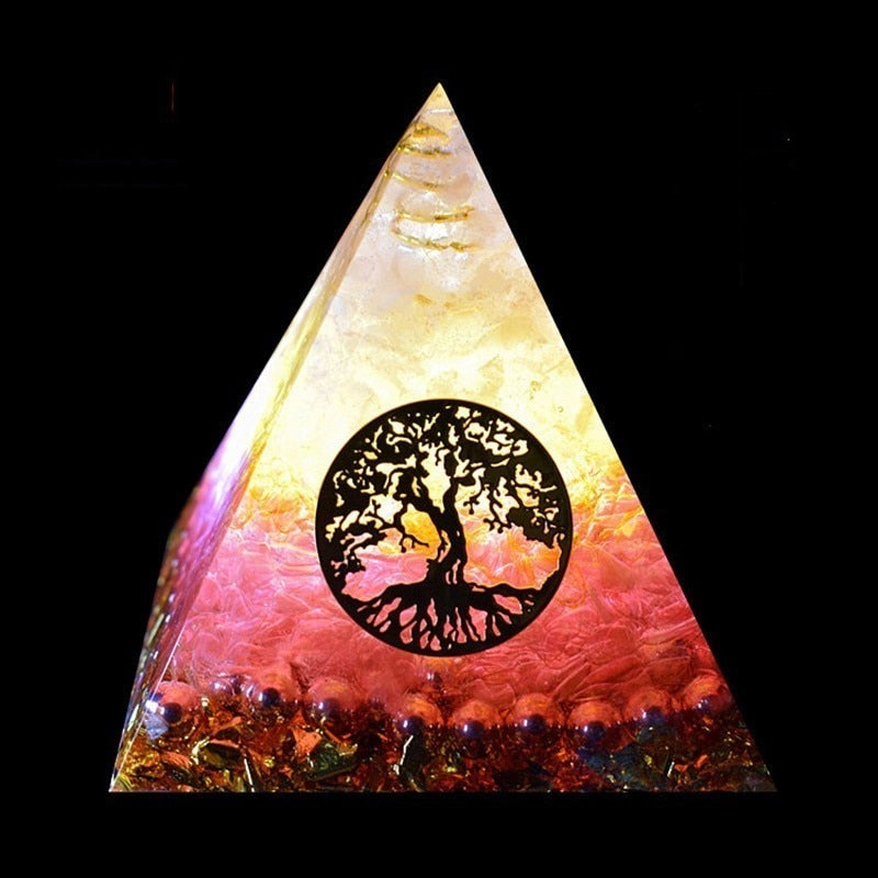 Tree of Life Chakra Orgone Pyramid - Orgone Pyramids - Pretland | Spiritual Crystals & Jewelry