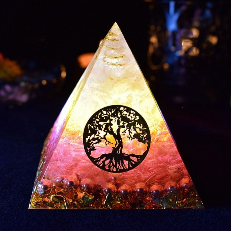 Tree of Life Chakra Orgone Pyramid - Orgone Pyramids - Pretland | Spiritual Crystals & Jewelry
