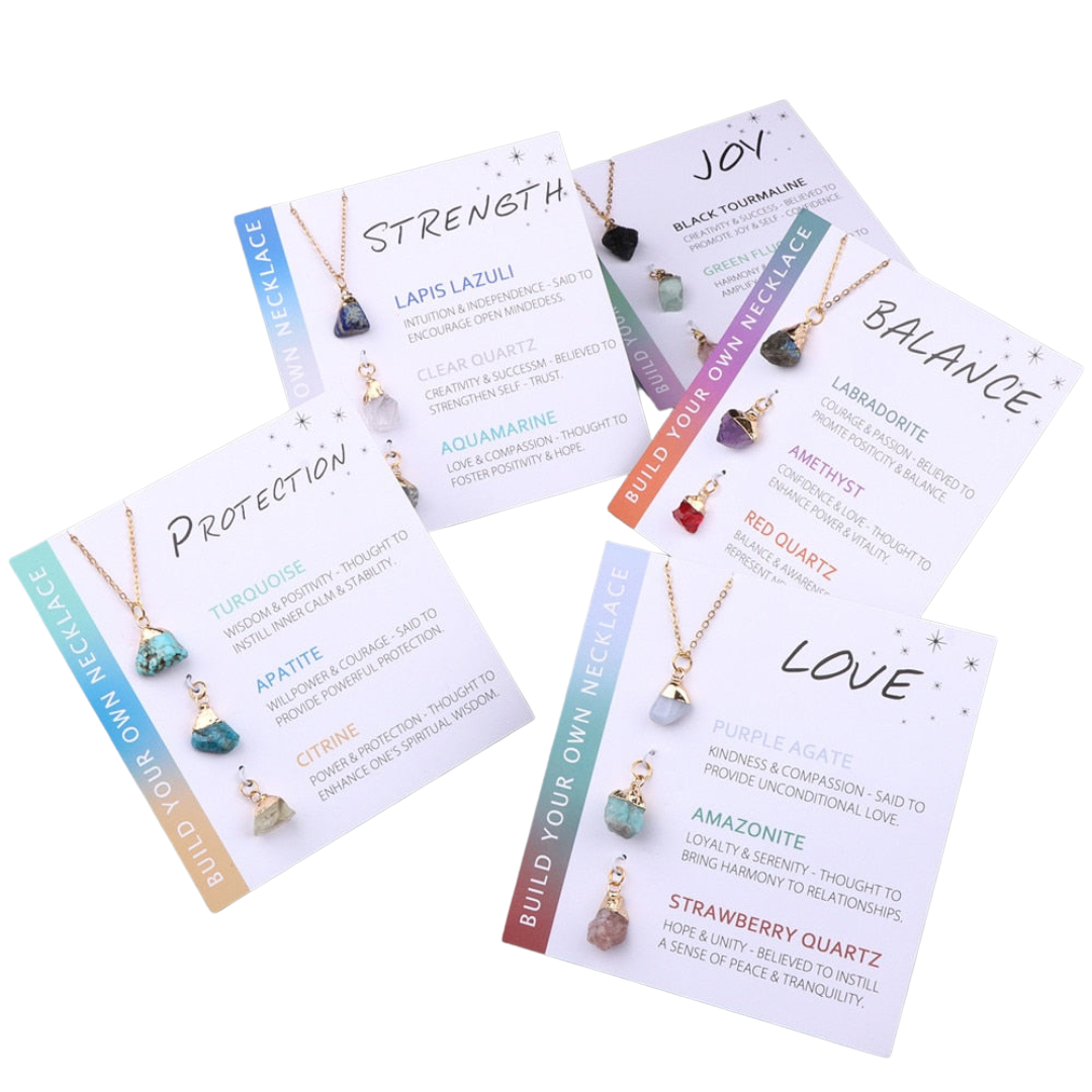 Spiritual Charm Raw Stones Necklace - Necklaces - Pretland | Spiritual Crystals & Jewelry
