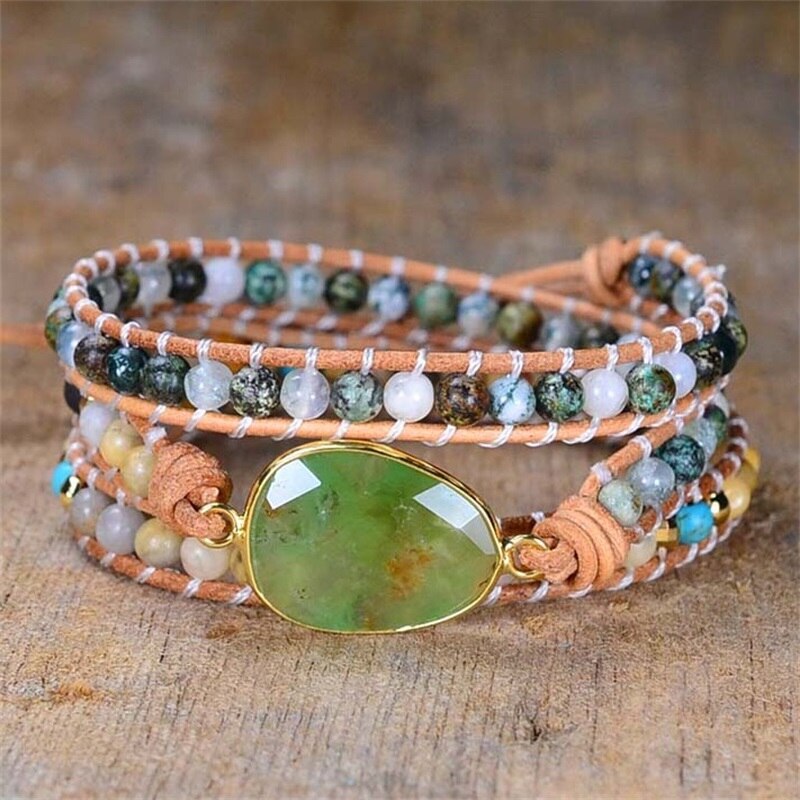 Special Australian Jade Bracelet - Wrap Bracelets - Pretland | Spiritual Crystals & Jewelry