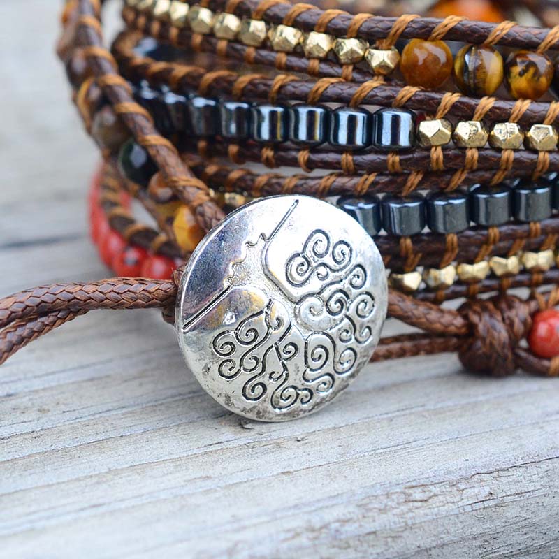Spiritual Vintage Vegan Bracelet - Wrap Bracelets - Pretland | Spiritual Crystals & Jewelry