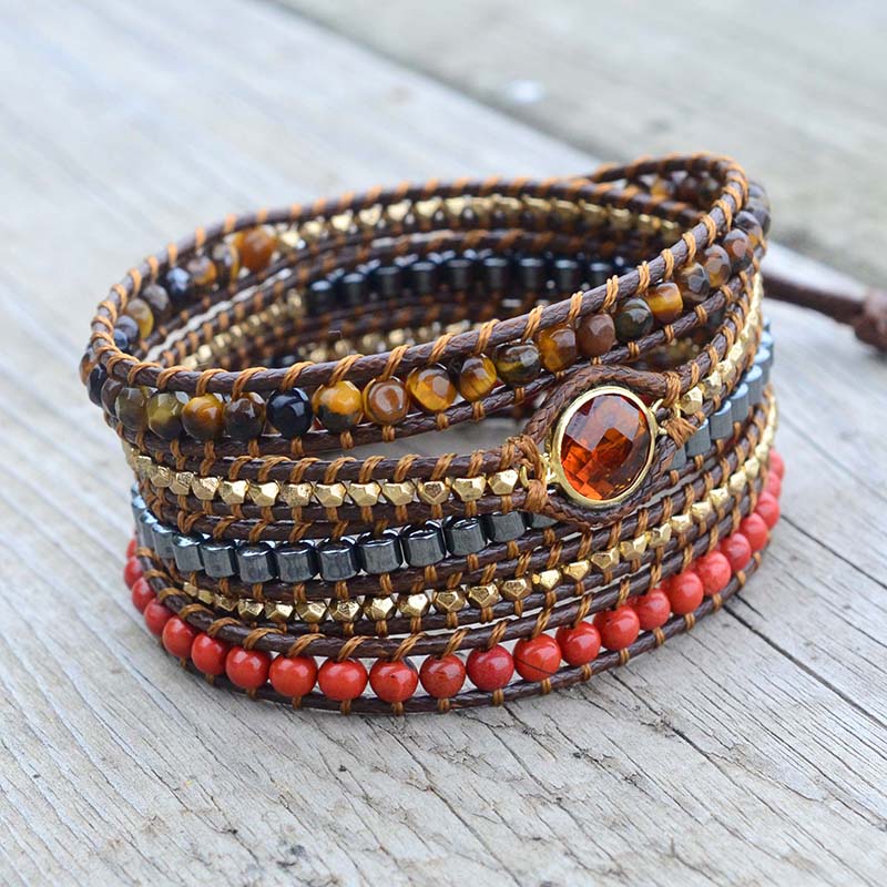 Spiritual Vintage Vegan Bracelet - Wrap Bracelets - Pretland | Spiritual Crystals & Jewelry