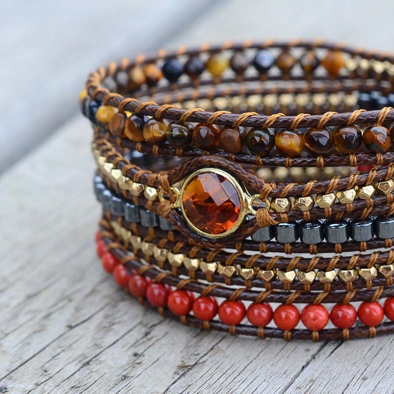Spiritual Vintage Vegan Bracelet - Wrap Bracelets - Pretland | Spiritual Crystals & Jewelry