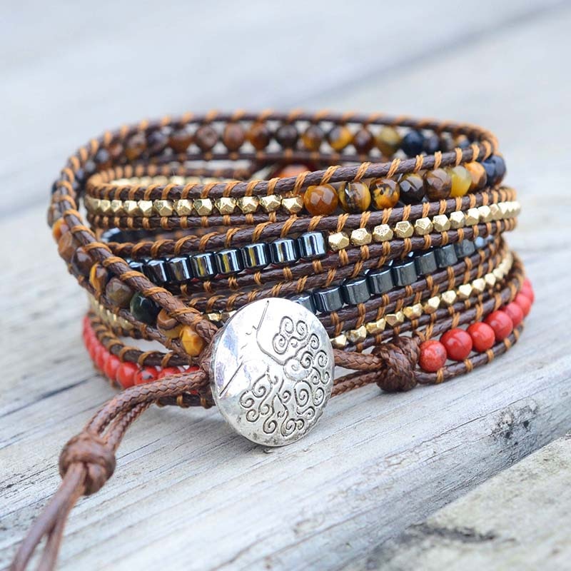 Spiritual Vintage Vegan Bracelet - Wrap Bracelets - Pretland | Spiritual Crystals & Jewelry