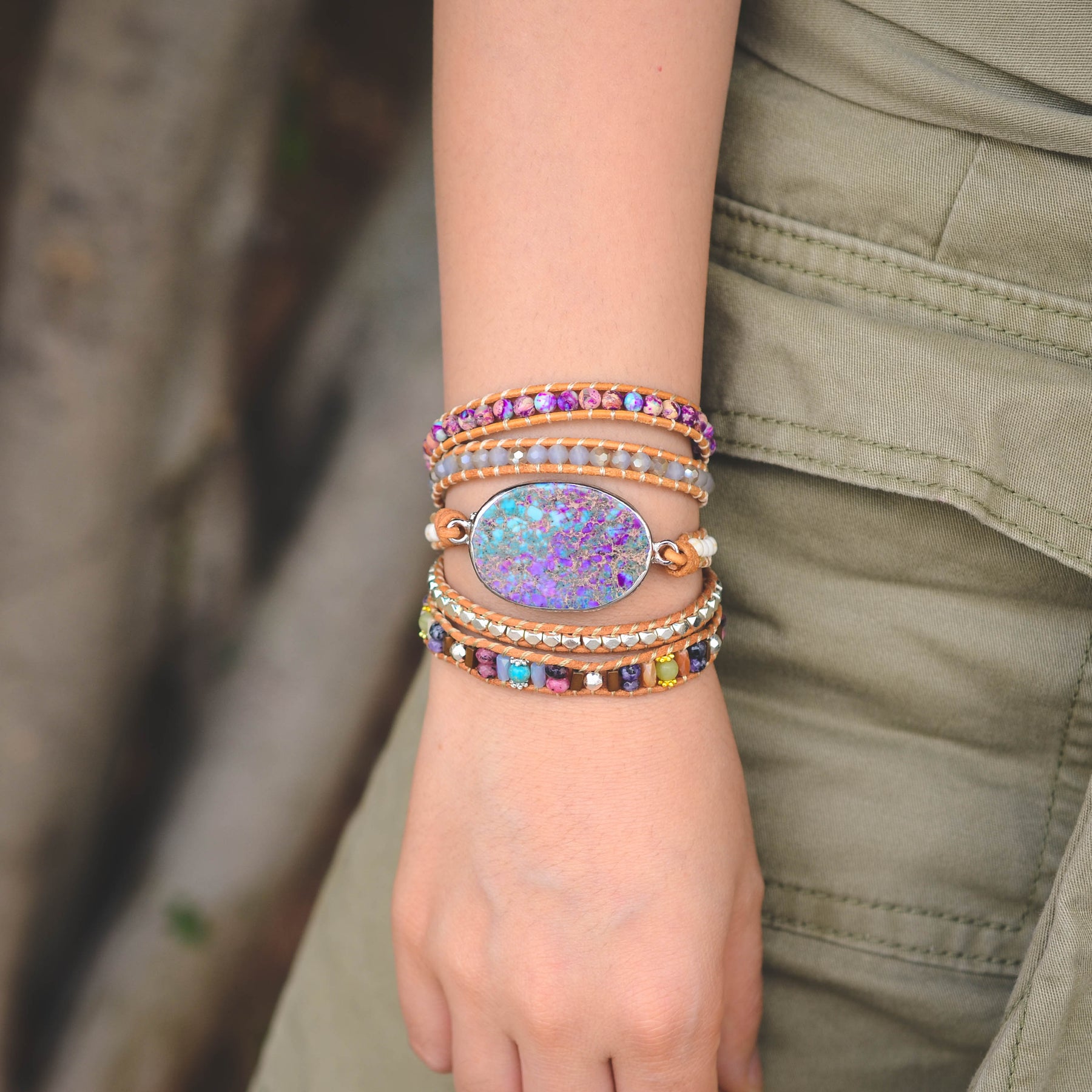 Spirit Jasper Energy Bracelet - Wrap Bracelets - Pretland | Spiritual Crystals & Jewelry