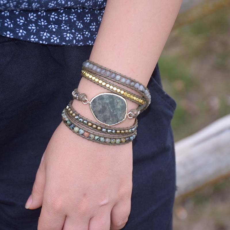 Natural Growth & Protection Bracelet - Wrap Bracelets - Pretland | Spiritual Crystals & Jewelry