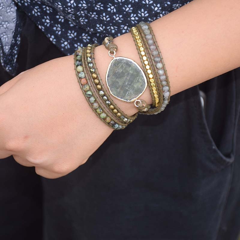 Natural Growth & Protection Bracelet - Wrap Bracelets - Pretland | Spiritual Crystals & Jewelry