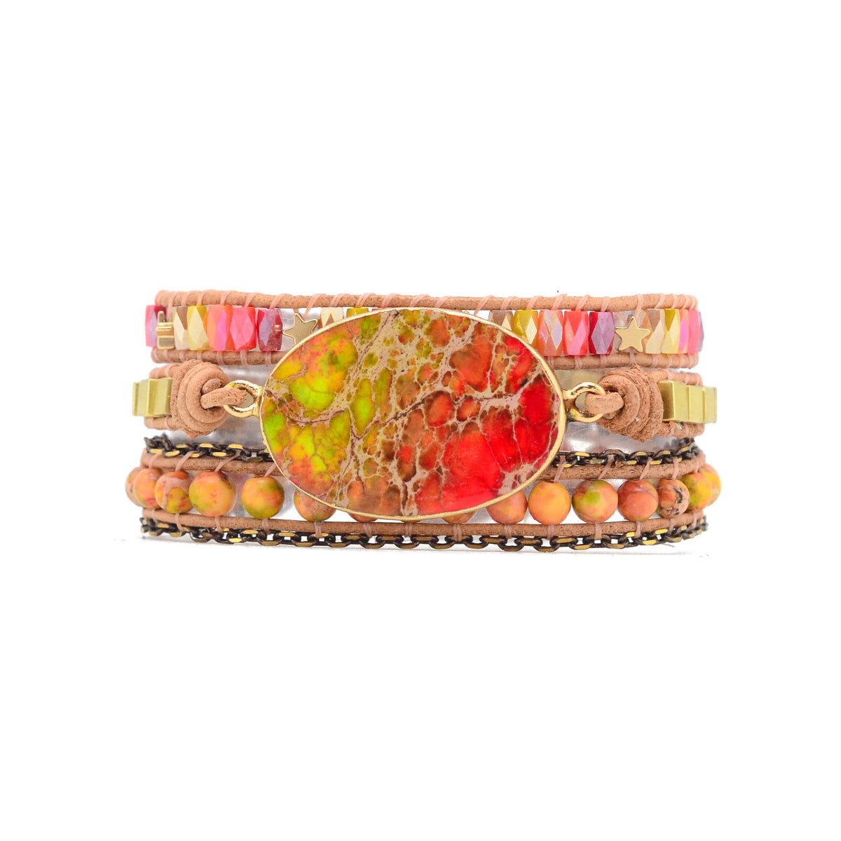 Spiritual Orange Passion Wrap Bracelet - Wrap Bracelets - Pretland | Spiritual Crystals & Jewelry