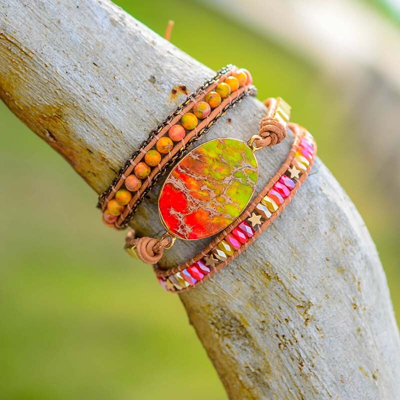 Spiritual Orange Passion Wrap Bracelet - Wrap Bracelets - Pretland | Spiritual Crystals & Jewelry