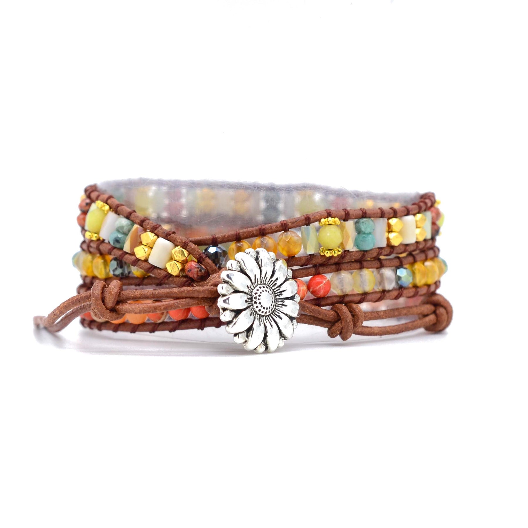Spiritual Orange Dream Wrap Bracelet - Wrap Bracelets - Pretland | Spiritual Crystals & Jewelry