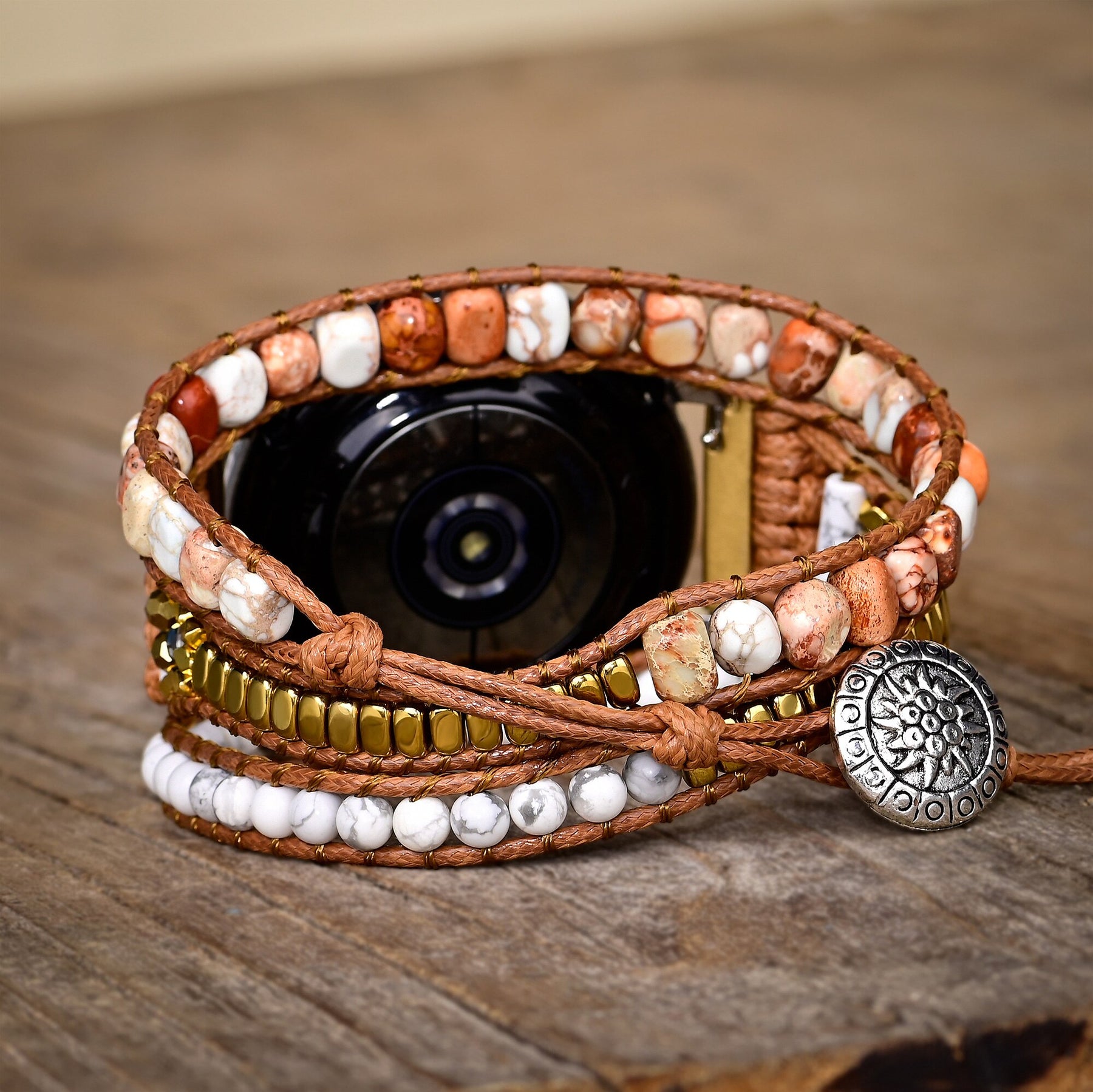 Bohemian Jasper Sumsung Watch Strap - Samsung Watch Straps - Pretland | Spiritual Crystals & Jewelry