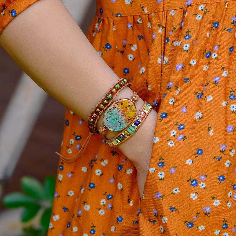 Spiritual Boho Charm Wrap Bracelet - Wrap Bracelets - Pretland | Spiritual Crystals & Jewelry