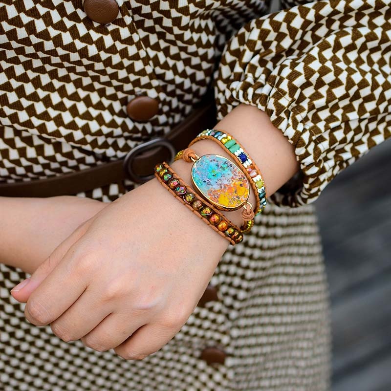 Spiritual Boho Charm Wrap Bracelet - Wrap Bracelets - Pretland | Spiritual Crystals & Jewelry