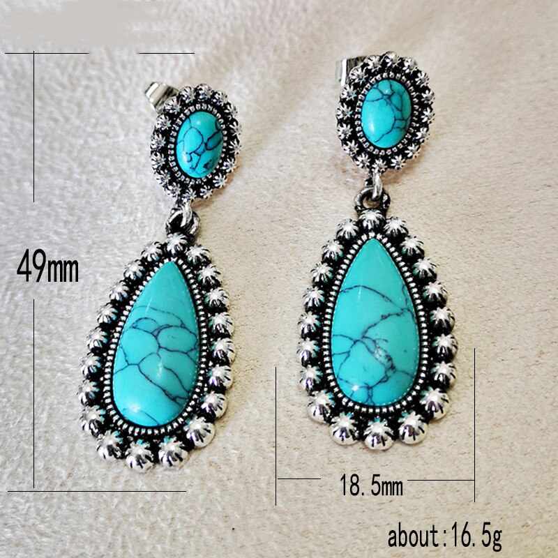 Spiritual Turquoise Boho Earrings - Earrings - Pretland | Spiritual Crystals & Jewelry