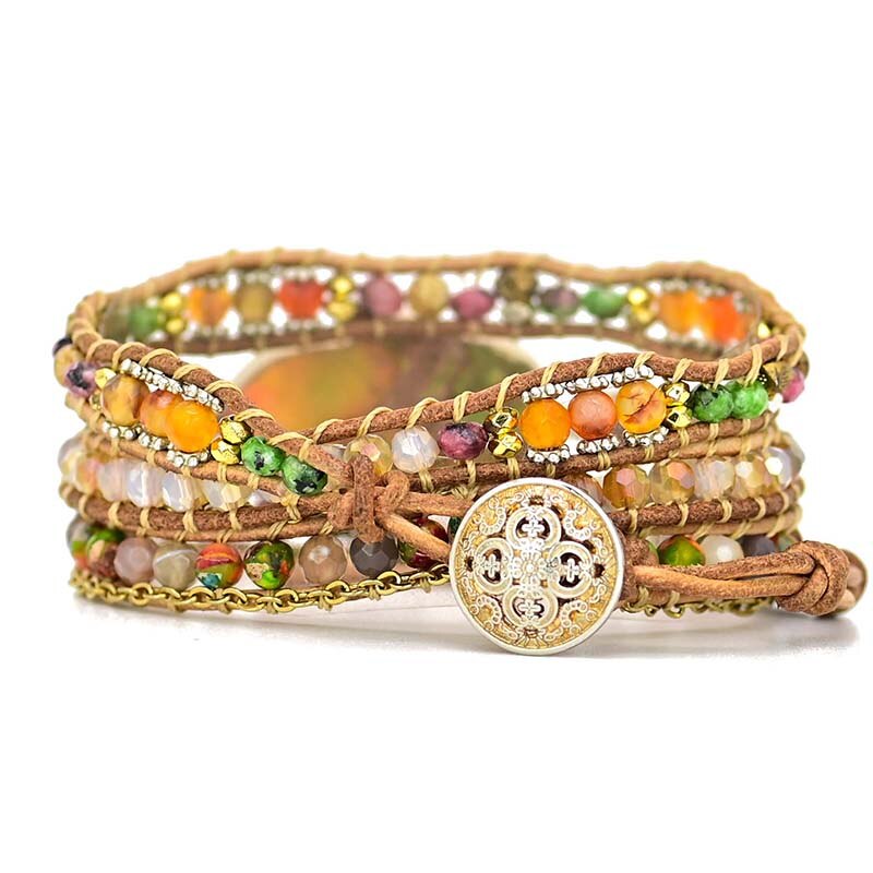 Emperor Stone Sunlight Wrap Bracelet - Wrap Bracelets - Pretland | Spiritual Crystals & Jewelry