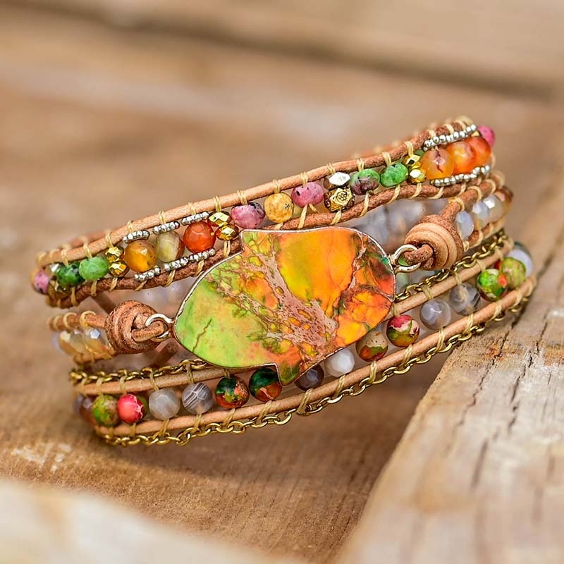 Emperor Stone Sunlight Wrap Bracelet - Wrap Bracelets - Pretland | Spiritual Crystals & Jewelry