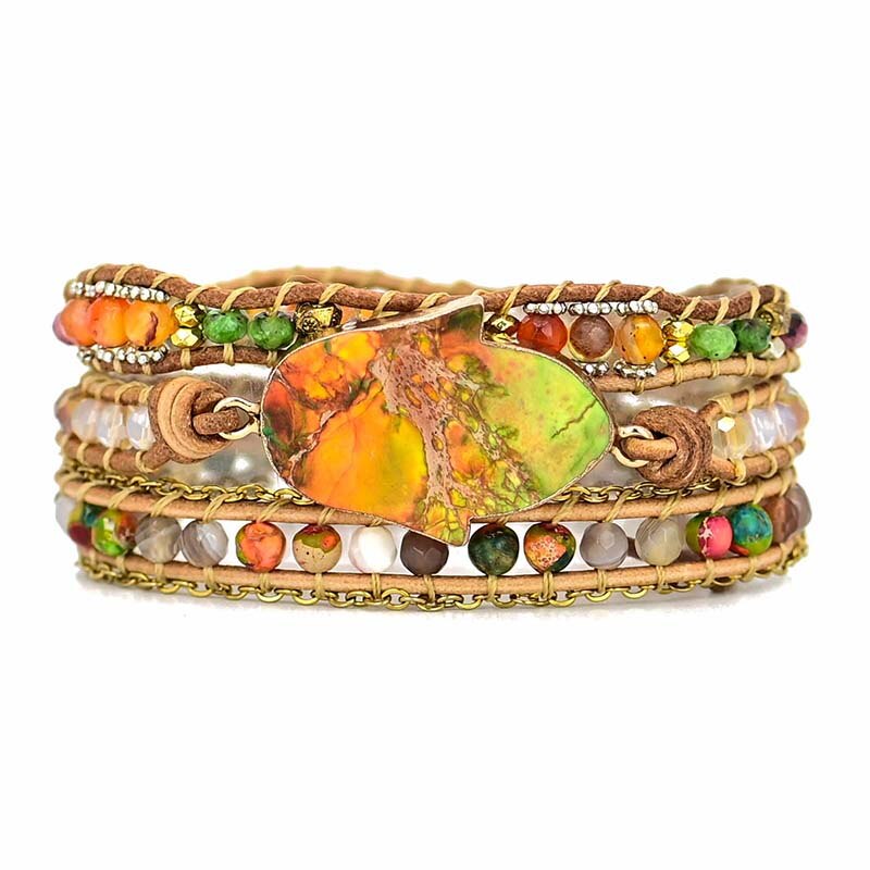 Emperor Stone Sunlight Wrap Bracelet - Default Title - Wrap Bracelets - Pretland | Spiritual Crystals & Jewelry