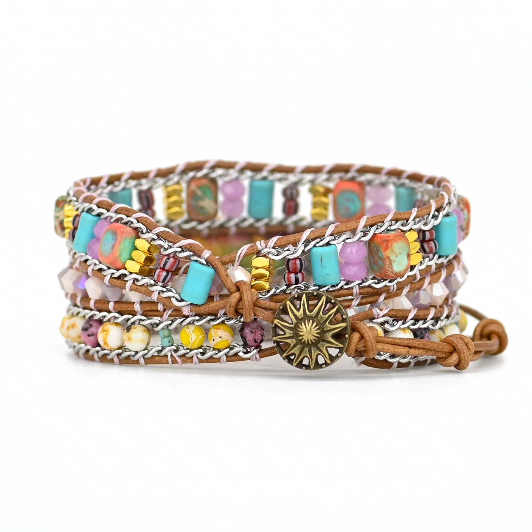 Spiritual Emperor Jasper Wrap Bracelet - Wrap Bracelets - Pretland | Spiritual Crystals & Jewelry