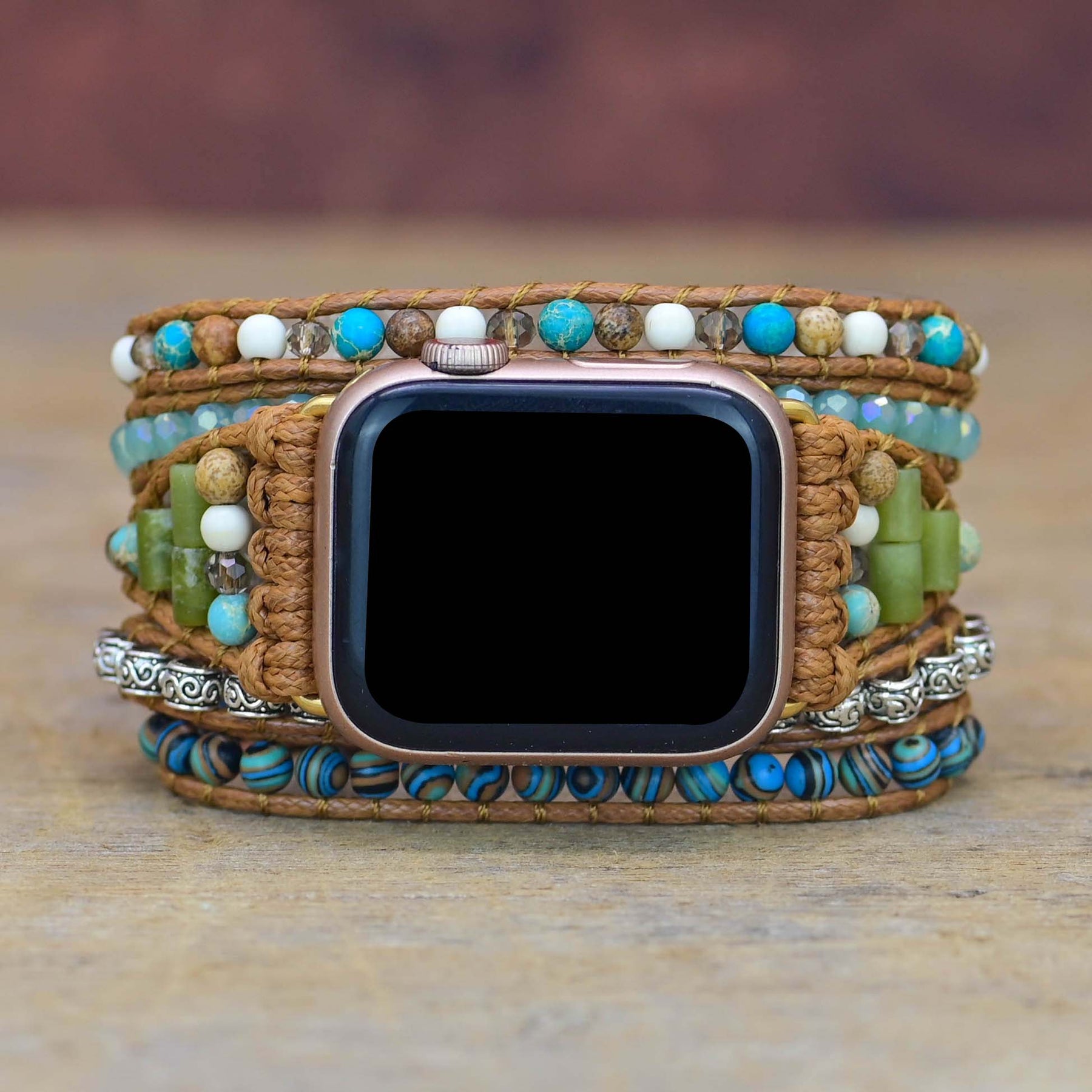 Green Agate Apple Watch Strap - Apple Watch Straps - Pretland | Spiritual Crystals & Jewelry