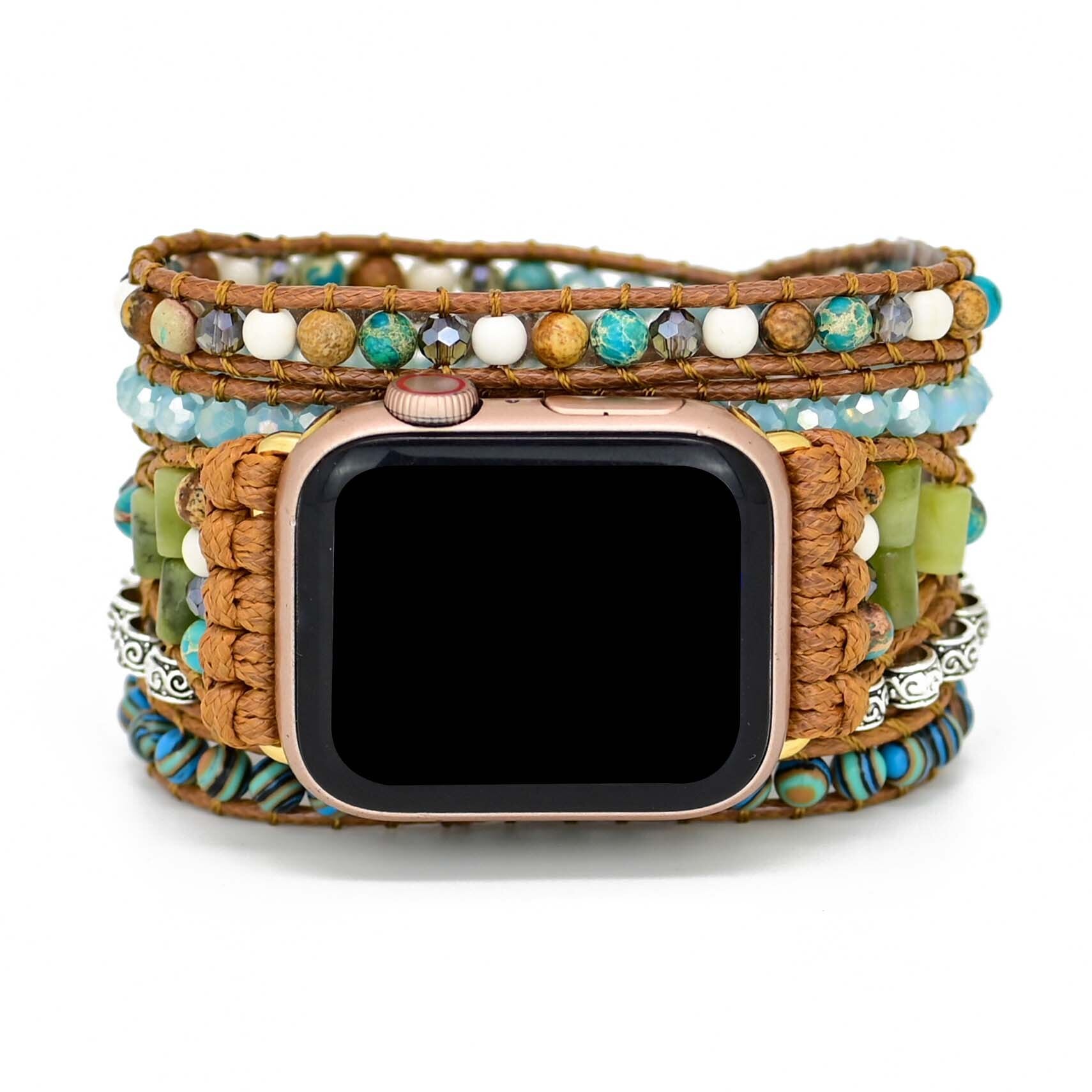 Green Agate Apple Watch Strap - Apple Watch Straps - Pretland | Spiritual Crystals & Jewelry