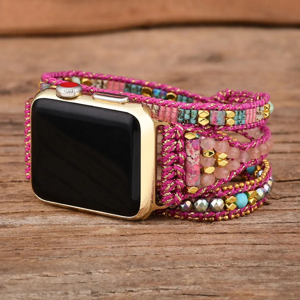 Bright Colour Picture Stone Apple Watch Strap