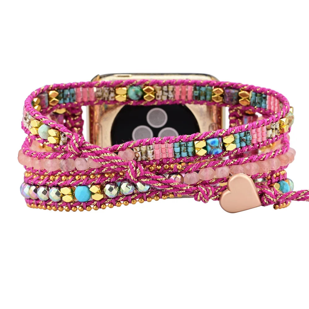 Bright Colour Picture Stone Apple Watch Strap