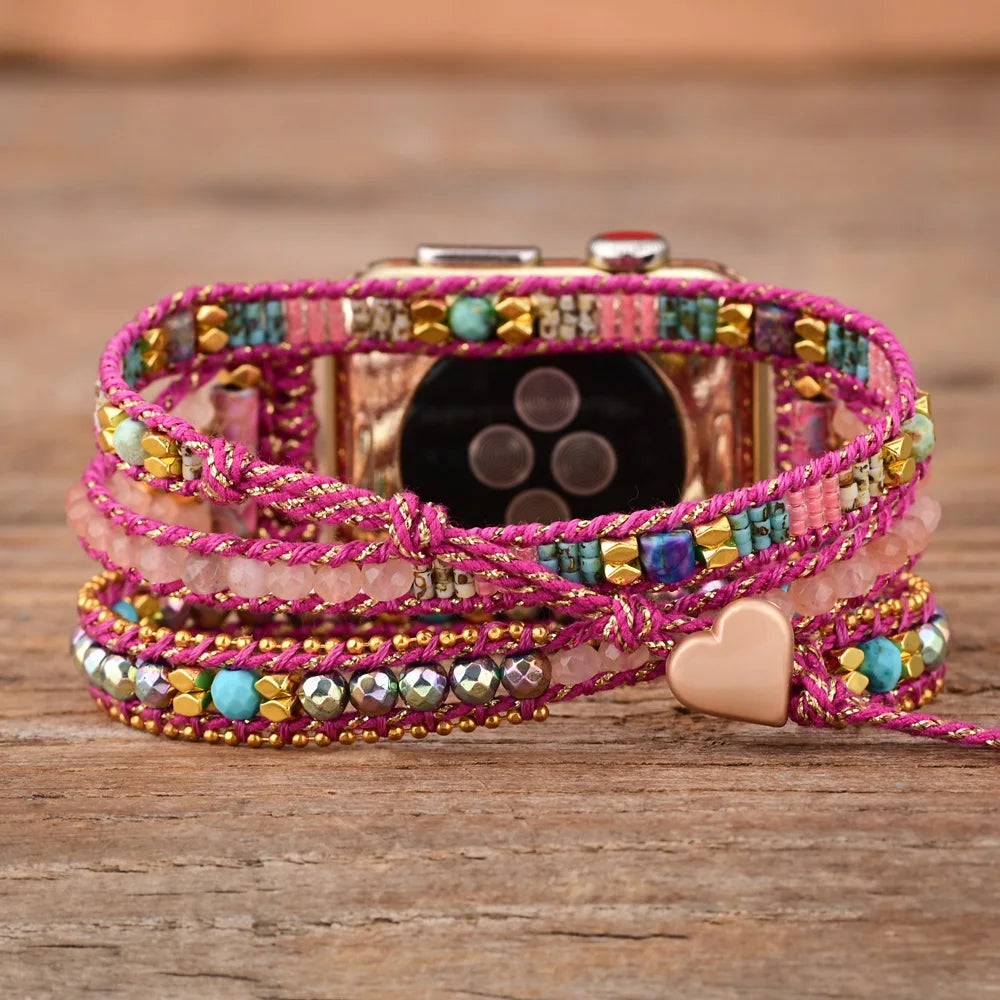 Bright Colour Picture Stone Apple Watch Strap