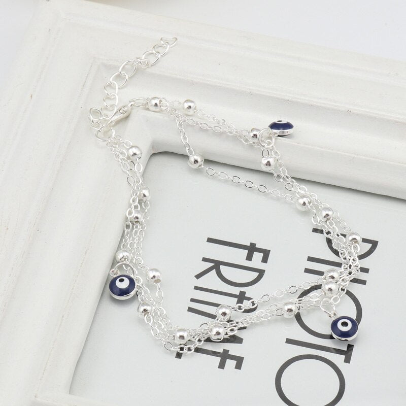 Vintage Evil Eyes Anklet - Anklets - Pretland | Spiritual Crystals & Jewelry