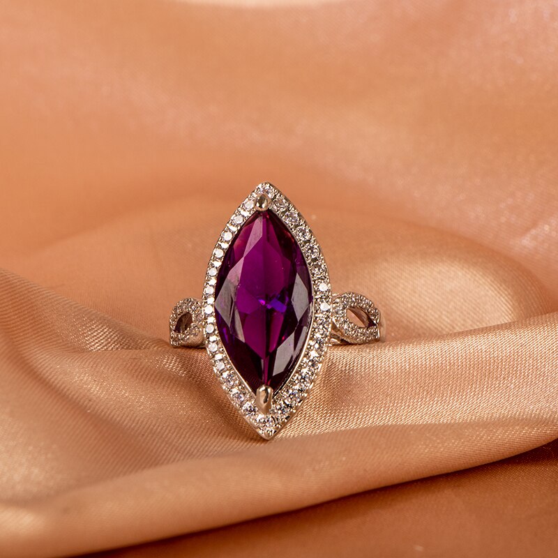 Magnificent Amethyst 925 Sterling Silver Ring - Rings - Pretland | Spiritual Crystals & Jewelry
