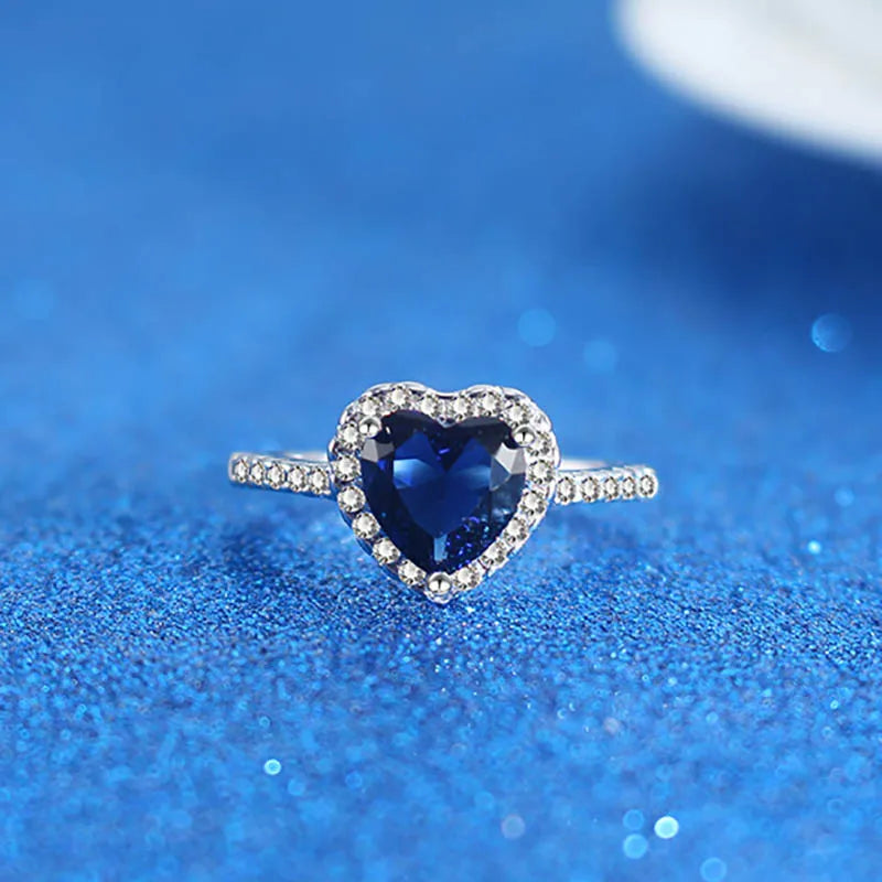 For Love Sapphire 925 Sterling Silver Ring