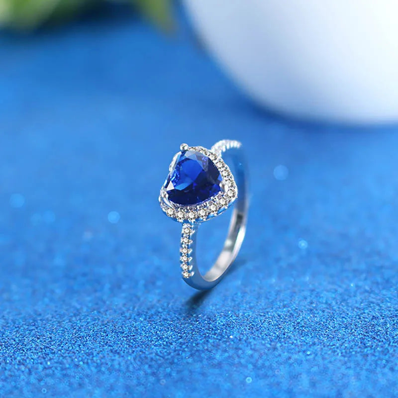 For Love Sapphire 925 Sterling Silver Ring