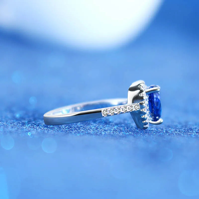 For Love Sapphire 925 Sterling Silver Ring