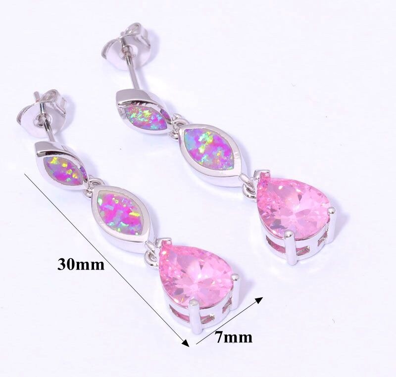 Spiritual Rose Quartz Sterling Silver Earrings - Earrings - Pretland | Spiritual Crystals & Jewelry