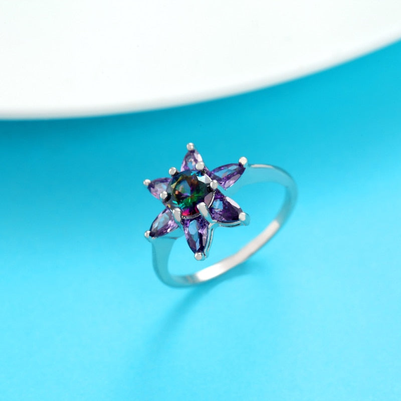 Luxury Cubic Zirconia Silver Ring - Rings - Pretland | Spiritual Crystals & Jewelry