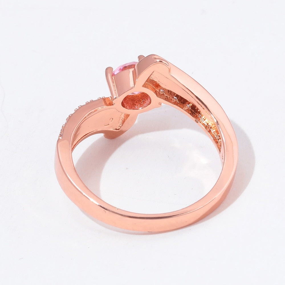 Pink Topaz Zirconia Ring - Rings - Pretland | Spiritual Crystals & Jewelry