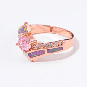 Pink Topaz Zirconia Ring - Rings - Pretland | Spiritual Crystals & Jewelry