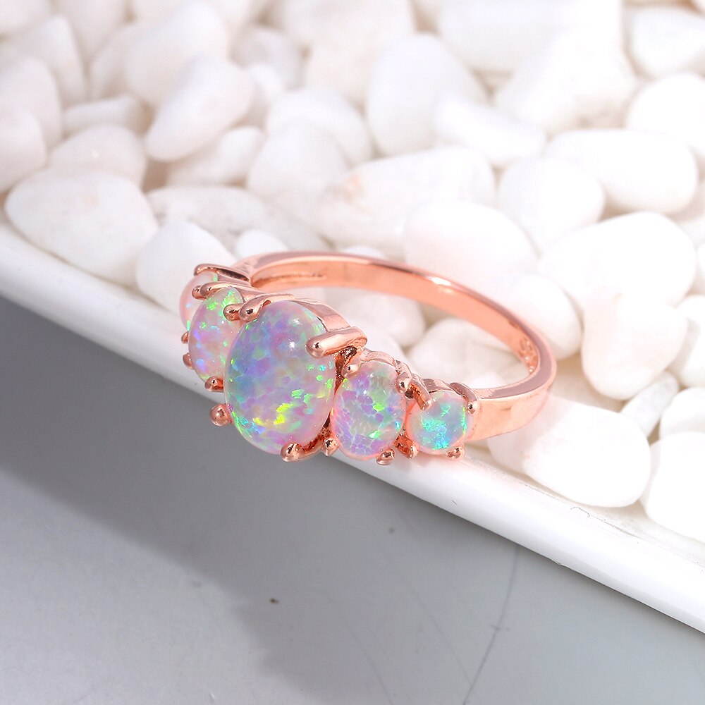 Spiritual Fire Opal Silver Ring - Rings - Pretland | Spiritual Crystals & Jewelry
