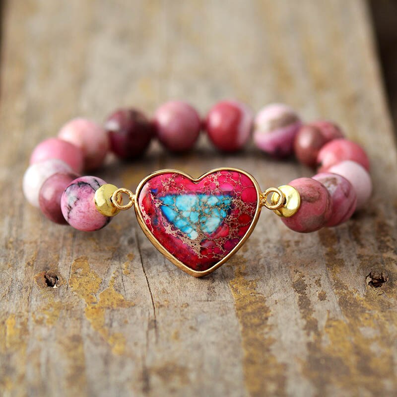 Spiritual Pink Passion Heart Bracelet - Bracelets - Pretland | Spiritual Crystals & Jewelry