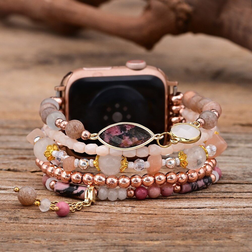Unique Design Sunstone Elastic Watch Strap - Apple Watch Straps - Pretland | Spiritual Crystals & Jewelry