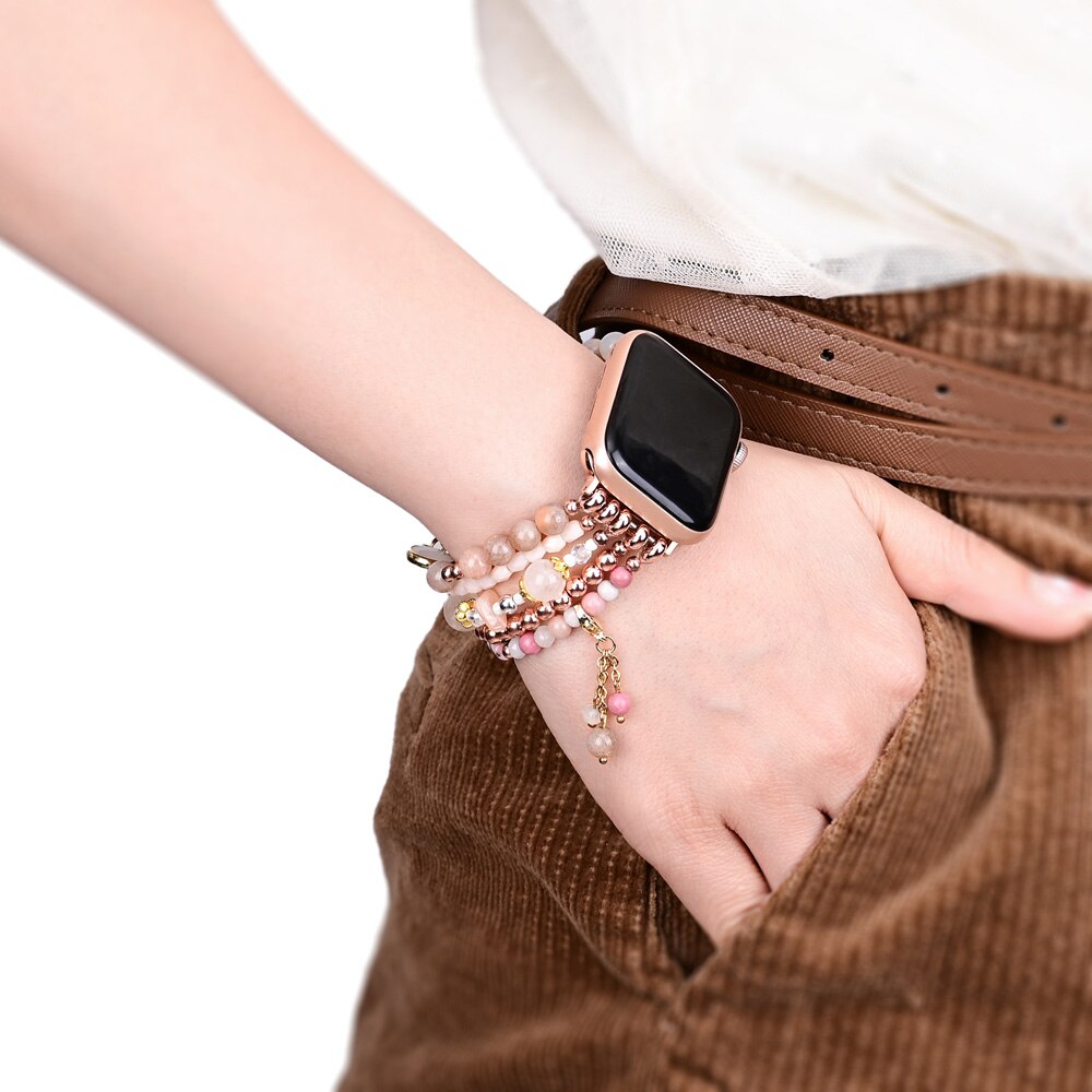 Unique Design Sunstone Elastic Watch Strap - Apple Watch Straps - Pretland | Spiritual Crystals & Jewelry