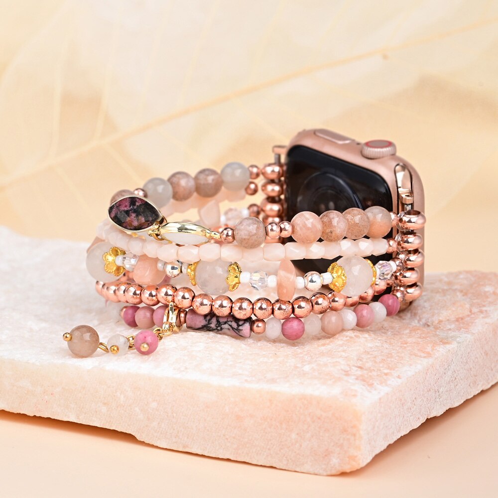 Unique Design Sunstone Elastic Watch Strap - Apple Watch Straps - Pretland | Spiritual Crystals & Jewelry