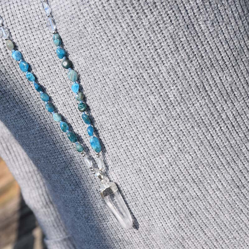 Spiritual Apatite Quartz Necklace - Necklaces - Pretland | Spiritual Crystals & Jewelry
