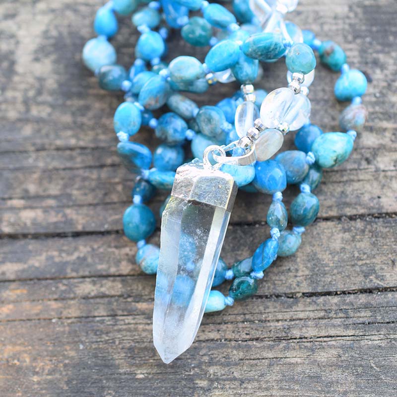 Spiritual Apatite Quartz Necklace - Necklaces - Pretland | Spiritual Crystals & Jewelry