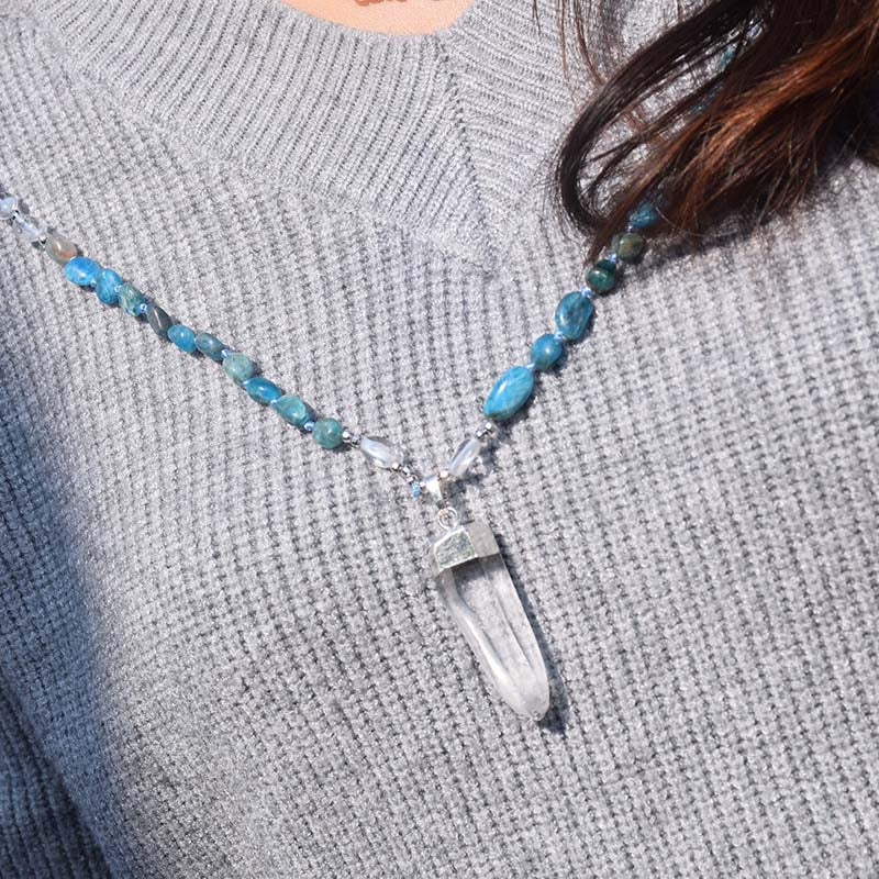 Spiritual Apatite Quartz Necklace - Necklaces - Pretland | Spiritual Crystals & Jewelry