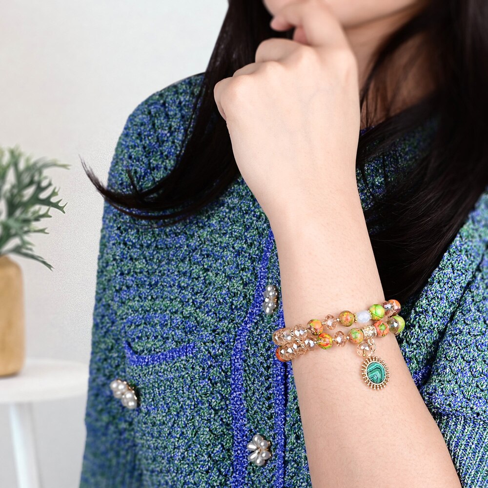 Colorful Natural Jasper Bracelet - Bracelets - Pretland | Spiritual Crystals & Jewelry