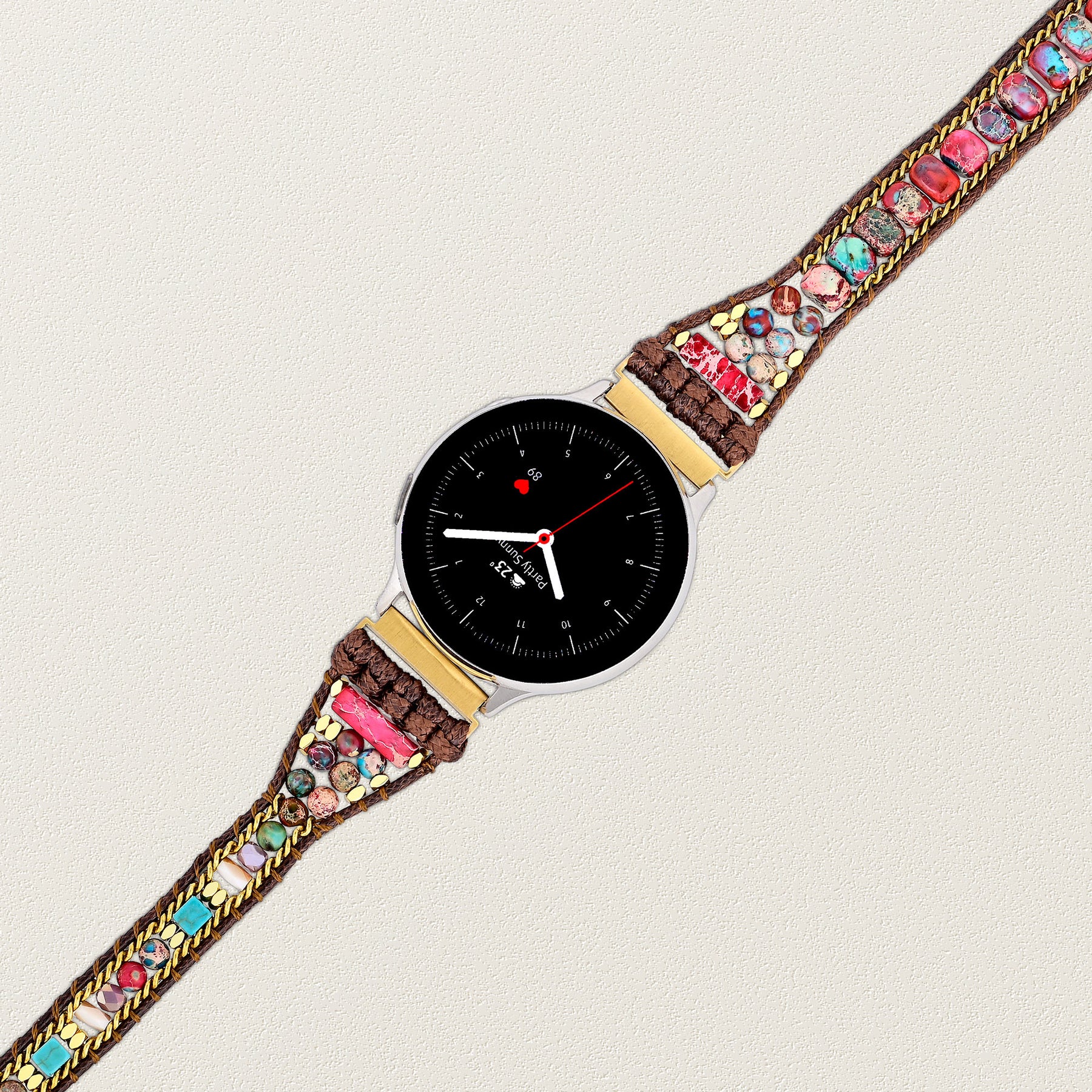 Bohemian Red Emperor Stone Samsung Watch Strap - Samsung Watch Straps - Pretland | Spiritual Crystals & Jewelry
