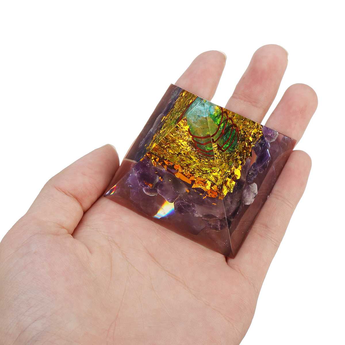 Reiki Amethyst Orgone Pyramid - Orgone Pyramids - Pretland | Spiritual Crystals & Jewelry