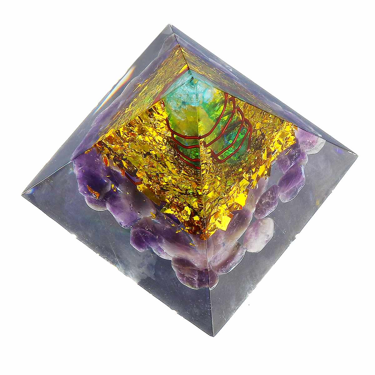 Reiki Amethyst Orgone Pyramid - Orgone Pyramids - Pretland | Spiritual Crystals & Jewelry