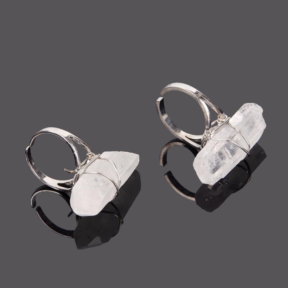 Spiritual Raw Clear Quartz Crystal Ring - Rings - Pretland | Spiritual Crystals & Jewelry
